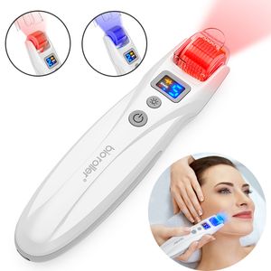 Kablosuz Elektrik Derma Silindir Mikroiğne Bio Roller G5 Mikroiğleedle 1.5mm Saç Yeniden Çizme Cilt Gençleştirme EMS LED Işıklar Titreşim Masaj Bakım Araçları