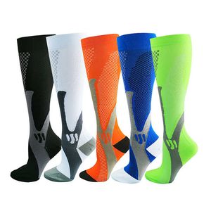 Sports Socks 1 Pair Professional Sports Socks Compression Stockings Nylon Breathable Cycling Socks Football Socks For Men And Women J230517