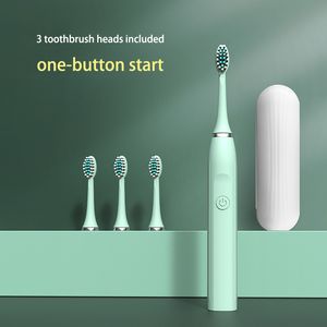 Toothbrush Sonic Electric for Adults Children Ultrasonic Automatic vibrator Whitening IPX7 Waterproof 3 Brush Head battery type 230517