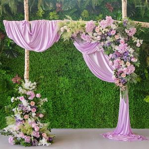 Dekoratif çiçekler diy düğün dekorasyon prop yapay çiçek sırası yol kemer ipek gül şakayık lüks bitki karışımı el duvar 1 set