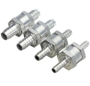 High Quality 6/8/10/12mm Aluminium Alloy Fuel Non Return Check Valve One Way Fit Carburettor 4pcs Set Wholesale Price