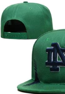 2023 Tüm Team Fan's USA Kolej Beyzbol Ayarlanabilir Notre Dame Fighting İrlandalı Şapka Tarla Karışımı Sipariş Boyutu Kapalı Düz ​​Fatura Baskı Snapback Caps Bone Chapeau A0