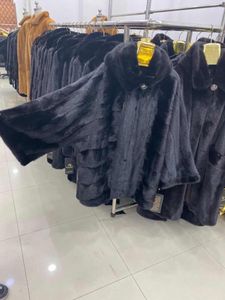 Женская меховая искусственная роза пожелания Mink Real Coat Женщины зимние натуральные и куртки Женская длинная теплая винтажная одежда 2023 1825