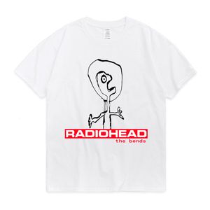 Erkek Tişörtleri Rock Band Radiohead The Viraj Grafik T Shirts 90s Vintage Punk Hip Hip Kısa Kollu Tişört Büyük Sokak Giyim T-Shirt Erkek 230517