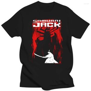 Erkek Tişörtleri Samurai Jack Aku Grafik Erkekler Siyah T-Shirt