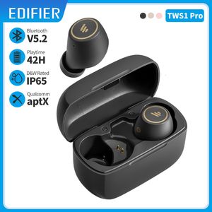 Наушники мобильного телефона Эдификатор TWS1 Pro Tws наушники Bluetooth Nirkabel Aptx v5 2 Hingga 42 Jam Waktu Pemutaran Kemampuan Pengisian Daya Cepat 230517