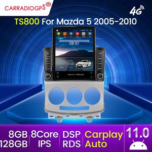 Mazda için 5 2005-2010 Otomobil DVD Radyo Multimedya Video Oyuncu Navigasyonu GPS Android 11 128GB 360 Panorama 2 Din