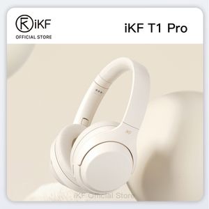 Наушники мобильного телефона IKF T1 Pro Наушники на ушной гарнитуре Bluetooth Berkabel Nirkabel Kabel Aux Mikrofon Bawaan 100 Jam Suar