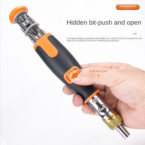 10-in-1 Professional Screwdriver Set: Multi-functional Hand Tool with Angle Ratchet Corner and Precision Bits