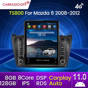 8 Çekirdek 2 Din Android Otomobil DVD Mazda 6 2007 2008-2012 için 11 Multimedya Stereo GPS Navigasyon Kafa Ünitesi Sesli Carplay IPS DSP