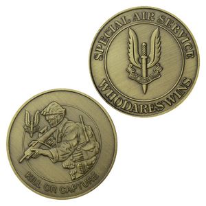 Специальная авиационная служба United Kindom Army, которая осмеливается выиграть сувенирную бронзовую монету военную ветеран, коллекционируемый вызов монеты