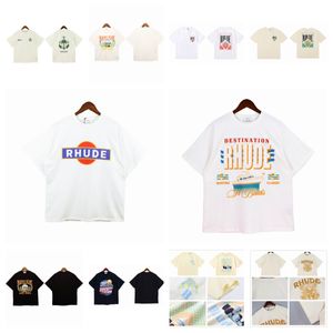 23 Zomer Heren T-Shirts Dames Ontwerpers voor Heren Tops Letter Polo's Geborduurde T-shirts Kleding T-shirts met korte mouwen STRANDSTOEL KAART BESTEMMING MAANLICHT