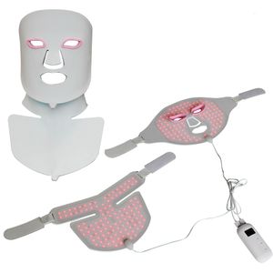 Yüz Bakım Cihazları Silikon LED Maske Yüz Güzellik Led Mask Terapisi LED Kırmızı Işık Silikon Maske Boyun 230517