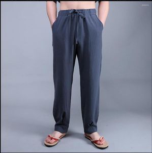 Erkekler Pantolon M-4XL 2023 Bahar Moda Çin tarzı Erkekler Artı Boyut Gevşek Pantolonlar Keten Harem Pant Bloomers Pamuk Geniş Bacak