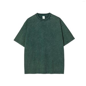 Camisetas masculinas 2023 Sublimação personalizada Pesado 240gsm Cotton Streetwear Oversize Vintage Plain Acid Wash for Men Shirt