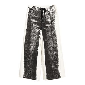 Женские дизайнерские джинсы Женские повседневные штаны для женщин 23 Весна/лето ниша модная 3D с высокой талией.