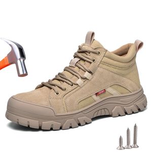 Безопасная обувь работаю безопасно обувь мужчины Женщины защитные стальные носки для безопасности неразрушимые дышащие дышащие заводы засыпатели 230519