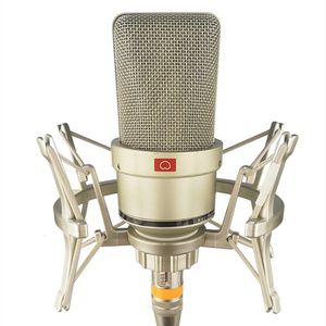 Microphones All Metal Professional Condenser Microphone Studio For Computer Gaming Recording Singing Podcast Sound Card 230518