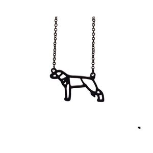 Kolye Kolyeleri Renkler Origami Greyhound Kolye Geometrik Mücevherler Whippet Kadın Evcil Köpek Jewellerypendent Damla Dağıtım Takı Dhogh