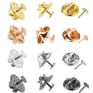 50 Set Metal Kelebek Debriyaj Klipsleri Mücevher Yapma Kravatları ile Tie Tacks Broş Pin Rozeti Geri Değiştirme Aksesuarları