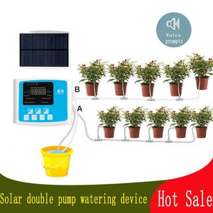 Other Garden Supplies 1 2 Pump Intelligent Drip Irrigation Water Pump Timer System Garden Automatic Watering Device Solar Energy ChargingPotted Plant G230519