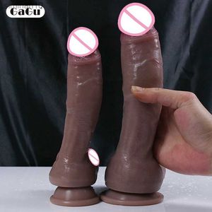 Yetişkin oyuncaklar süper gerçekçi yapay penis yumuşak silikon büyük penis ucuz çiftler seks oyuncak itme vantuz vantuz