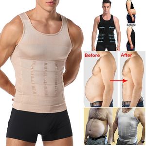 Men's Body Shapers Men Slimming Body Shaper Waist Trainer Vest Tummy Control Posture Shirt Back Correction Abdomen Tank Top Compression Shaperwear 230519