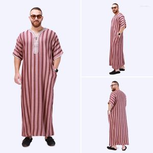 Etnik Giyim Erkekler Müslüman Ulusal Cüppeler Klasik Arap Arap Uzun Orta Doğu Erkekler Giyim Thobe Slamik Ramazan Moda Arapça Pakistan