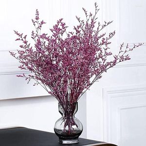 Декоративные цветы фиолетовые любовники трава натуральный сухой цветок Букет настоящие растительные ветви красивые домашние украшения фабрика прямых продаж бесплатно