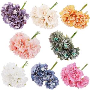 Flores decorativas de alta qualidade Peony Artificial Silk for Home Decoration Wedding Bouquet Bride Fake Flower C0108
