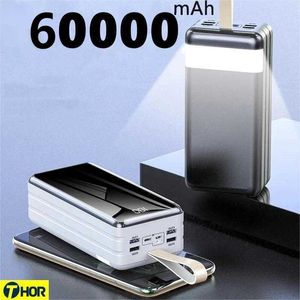 Cep Telefonu Güç Bankaları Güç Bankası 100000mAh Taşınabilir Şarj Cihazı 4 USB LED Poverbank Harici Pil Powerbank 100000 mAh iPhone Samsung Huawei R230301