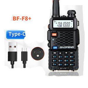 Оригинальный Baofeng BF-F8+ Walkie Talkie Type-C Зарядка с двойной группой VHF UHF SMA-F Двухчастотное радио BF F8+ F8 Comunicador Ham CB FM Radio SOS-диапазон HF Приемопередатчик против UV-5R