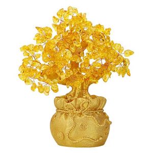 Yenilik öğeleri Çin feng shui para ağacı ev masa üstü Yaratıcı Citrine Lucky Fortune Tree G230520