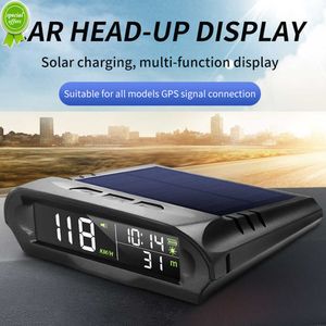 Новый автомобильный беспроводной GPS Solar Head Up Display MPH км/ч скорость/скорость тревога/температура/высота HUD -дисплей.