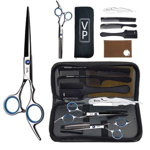 Hair Scissors Professional Hairdressing Haircut Scissors 6 Inch 440C Barber Shop Hairdresser's Cutting Thinning Tools High Quality Salon Set 230519