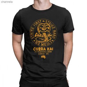 Erkek tişörtleri vintage karate film dojo cobra kai t-shirt. Premium Pamuk Kısa Kollu O yakalı Erkek Tişört Yeni S-3XL