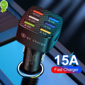 New 12-32 V Car Bluetooth 5.0 FM Transmitter QC 3.0 6 USB 15A Type-C Fast Charger MP3 Player Lossless Music Car Charger For HUAWEI