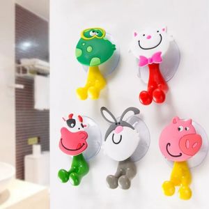 Diş fırçası tutucu hayvan vantuz karikatür duvar emme tutucu enayi banyo aksesuarları çocuk Noel hediye domuz kurbağası tavşan inek