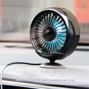 Auto-Auto-Fans, Multifunktions-Mini-USB-Auto-Lüfter, Kühler, 360 Grad drehbarer Lüfter, elektrischer Auto-Zirkulator, 12–24 V, 3-Gang-Kühler