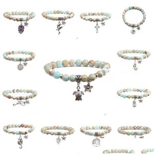 Charm Armbänder Handgemachte Agalmatolit Naturstein Perlen Armband Einzigartig für Frauen Charkra Yoga Schmuck Beste Freunde Geschenk Drop Deliv Dhzf2