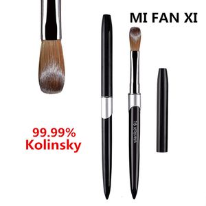 Nail Brushes 1PC Brush Kolinsky Sable Acrylic UV Gel Carving Pen Liquid Powder DIY Drawing 230520