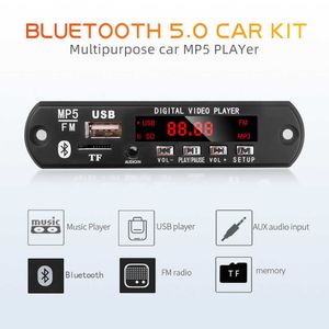 Araba Bluetooth Eller serbest MP3 MP5 Araba Audio Player Kod Çözcüsü 2-1 arada MP5 FM HD Bluetooth uzaktan kumandalı video kod çözücü kartı