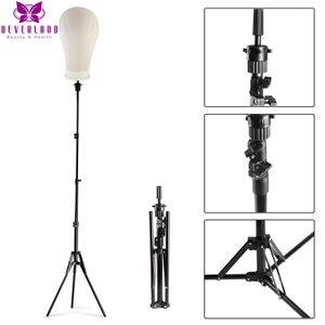 Peruk standı peruk stantları ayarlanabilir uzun tripod standı tutucu manken kafa tripod kuaför eğitim kafası Stand Saç Araçları Aksesuarları 230519