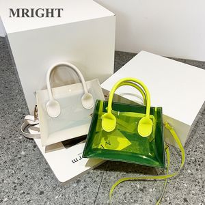 Вечерние сумки, разноцветная желейная сумка из ПВХ, женская маленькая прозрачная летняя прозрачная сумка через плечо, универсальный кошелек-мессенджер для девочек Domil105 230519