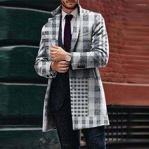 Erkek Ceketler Erkek Yakası Yakası Uzun Kollu Blazer Business Sıradan İnce Rüzgar Dergisi Sıcak Kat Hendek Tek Kelime Paltalı Paltalı Resmi Jack