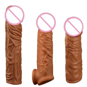 Секс-игрушка-массажер, игрушки для мужчин, мужской реалистичный рукав для пениса, кольцо на член, задержка эякуляции, многоразовый удлинитель фаллоимитатора для увеличения