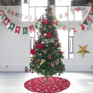 Рождественские украшения юбка дерева традиционная красная и белая снежинка для украшений1