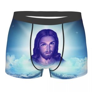 UNDUPTS Özel Kurtarıcı İsa Mesih İç Giyim Erkekleri Breathbale Hıristiyan Tanrı Boksör Kılavuzu Şort Panties Homme için Yumuşak 230520