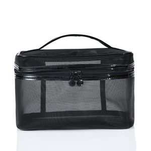 Casos de bolsas de cosméticos 1pcs homens homens necessários bolsa portátil transparente organizador de viagens de maneira grande bolsa de maquiagem de higiene pessoal preto 230520