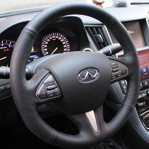 Direksiyon Simidi Kapaklar Infiniti FX35 QX50 QX70 Q50L G37 G25 İç Otomatik Aksesuarlar